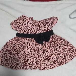 Spencer's Pink Leopard Dress with Black Bow